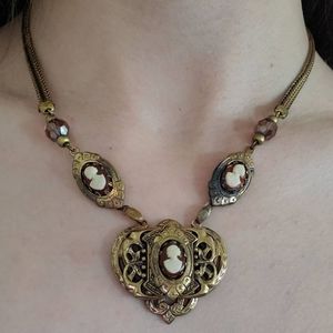 Antique Cameo Victorian Revival Necklace